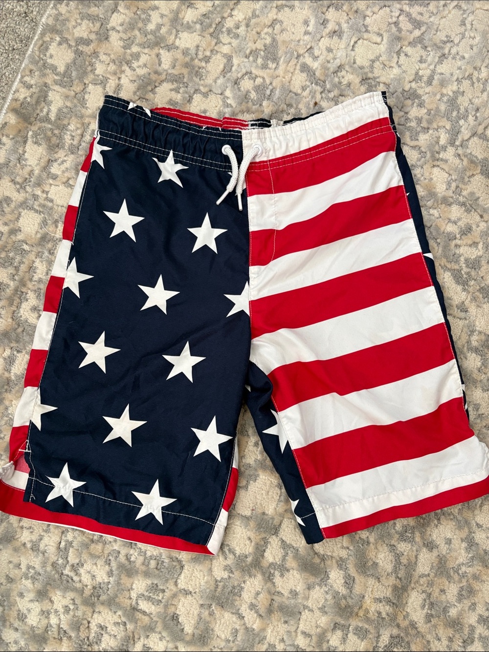 American Flag Swim Shorts - Red, White & Blue